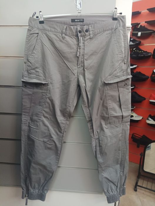 Нов оригинален карго панталон Replay W33 мъжки с джобове реплей