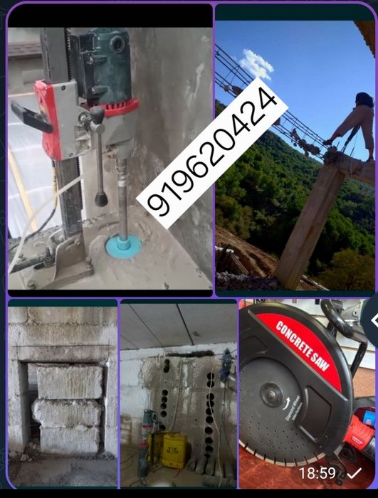 Перфоратор услуги, Бетон кесиш, Алмазный бур,тешик очиш, бетон бузиш