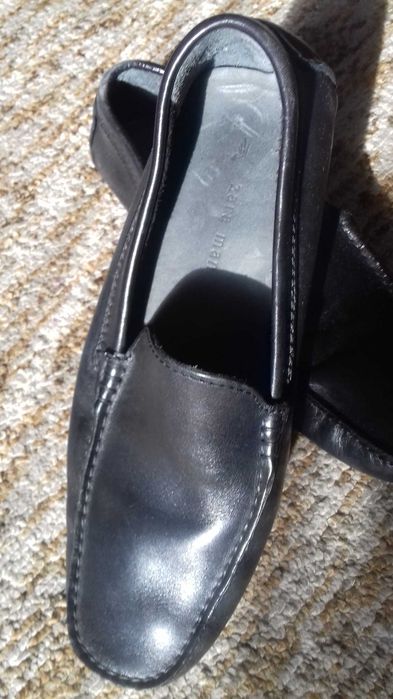 Качествени мокасини Zara, №42, черни, естествена кожа