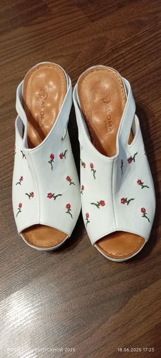 Босоножки натур.кожа.