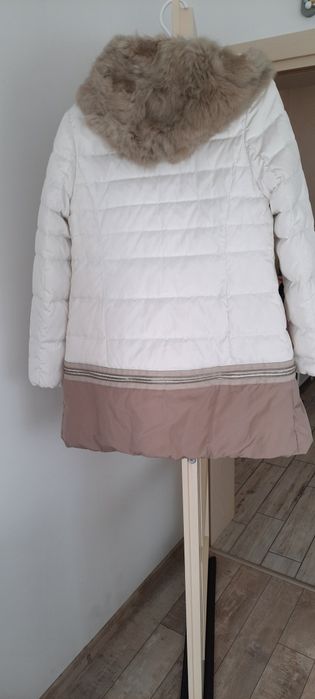 Дамско зимно яке, качулка естествен косъм