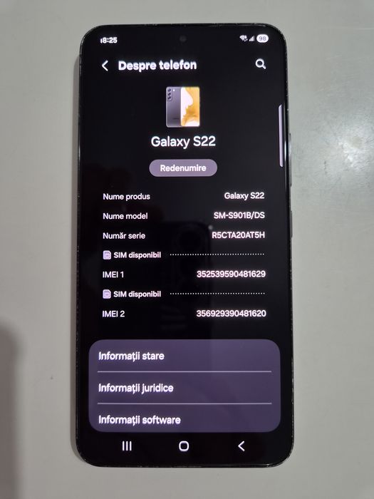 Samsung Galaxy S22 5G 128GB / 8GB RAM Phantom Black Full Box