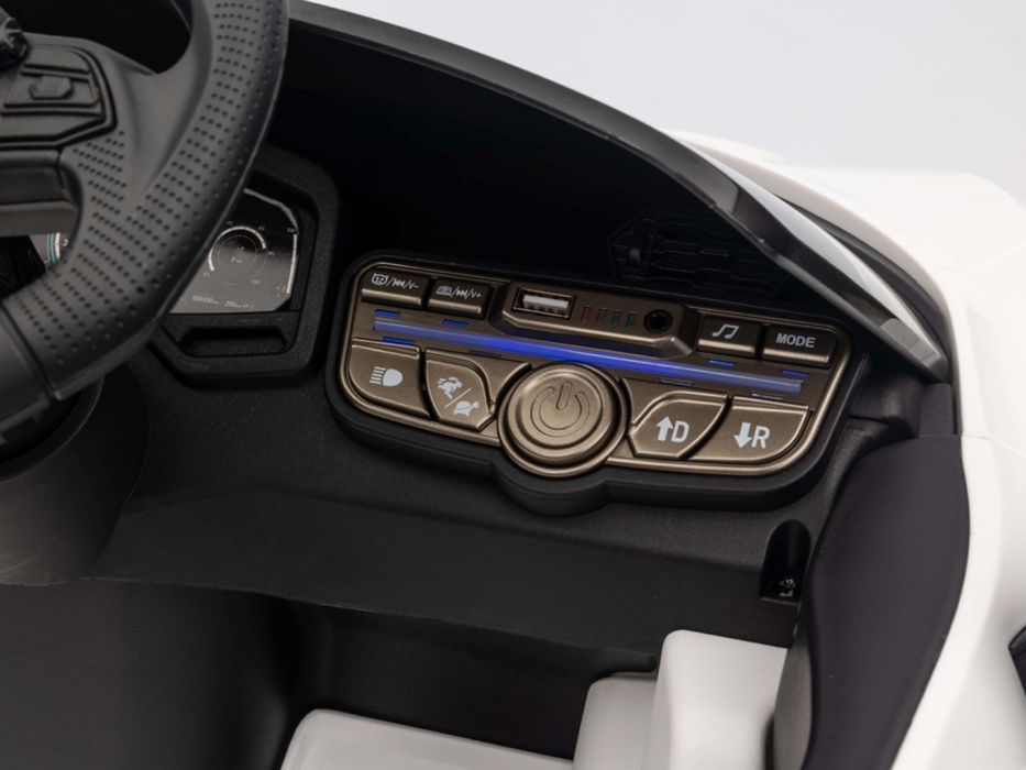 Lamborghini revuelto 12v - детска акумулаторна кола, бяла, eva гуми