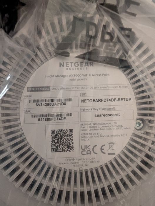 Access Point Netgear WAX615 AX3000