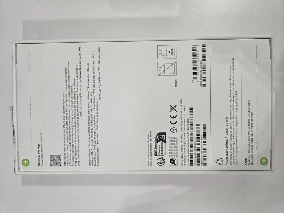 iPhone 17 Pro Max 512GB Blue