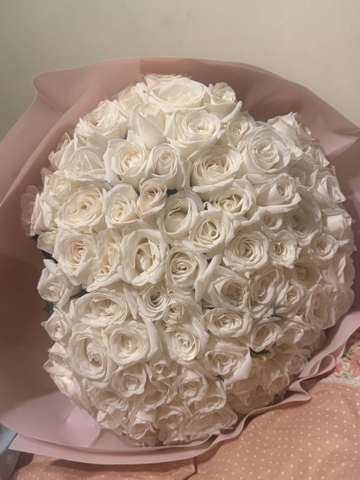 Букет Белые Свежие Розы