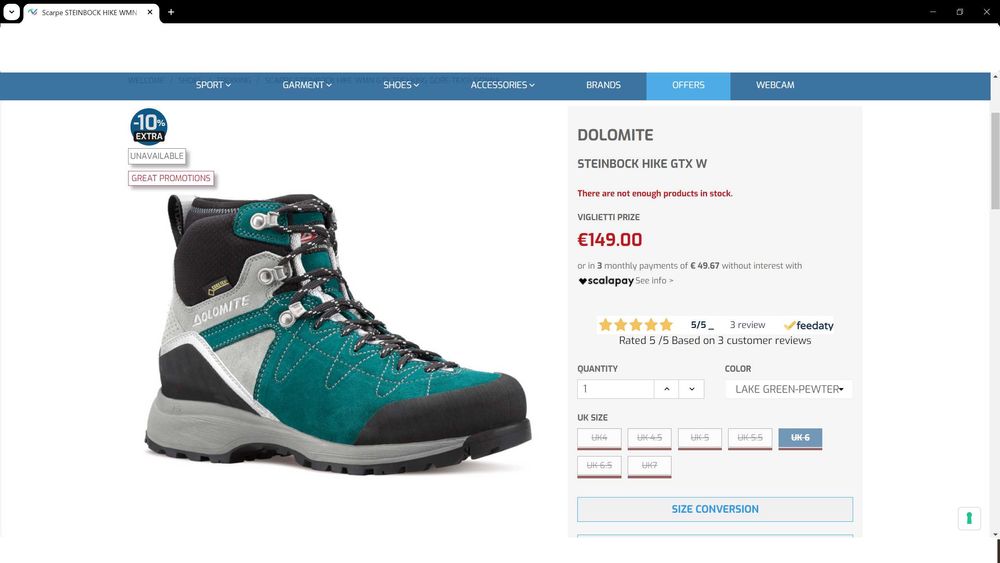 DOLOMITE STEINBOCK HIKE GORE-TEX EUR 38 / UK 5 детски водонепрому- 758