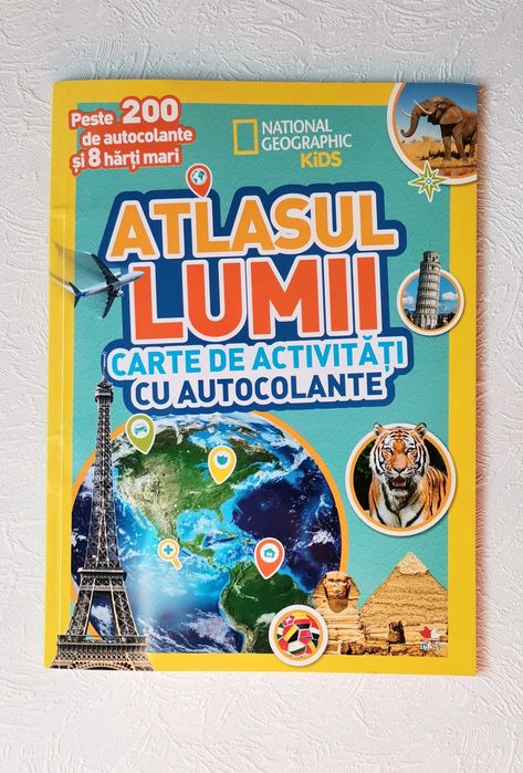 National Geographic Atlasul lumii Carte de activități cu autocolante