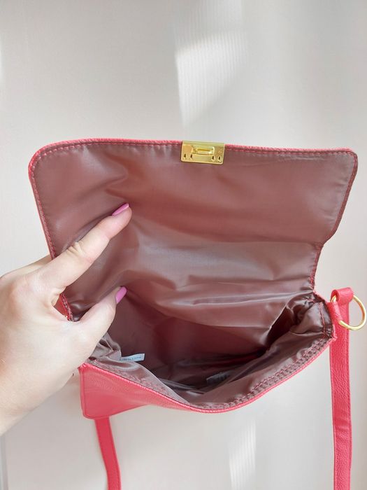 Малка чанта с дълга дръжка - корал