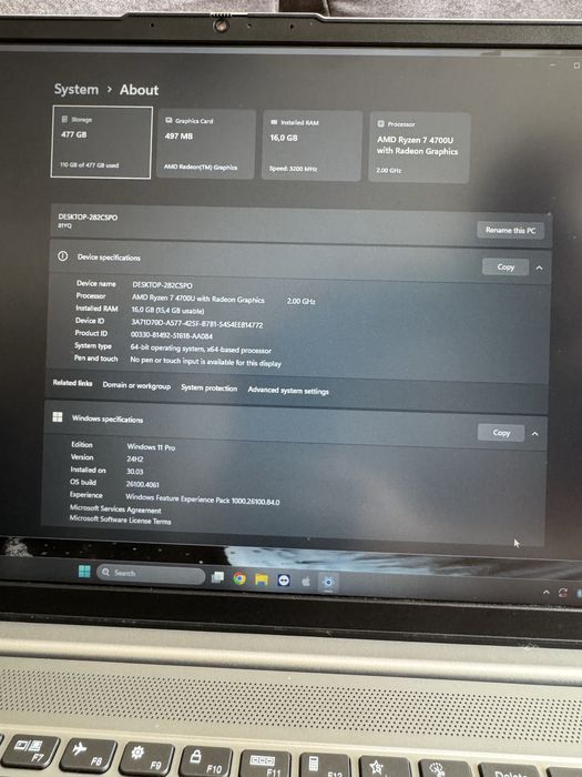 Laptop Lenovo IdeaPad 5 15.6” AMD Ryzen 7 4.10Ghz 16GB RAM 512GB SSD