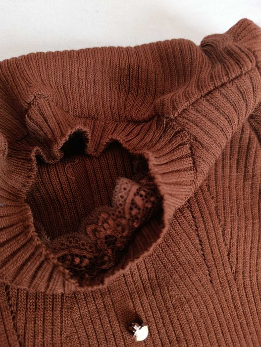 Дамска блуза шоколадово кафяво