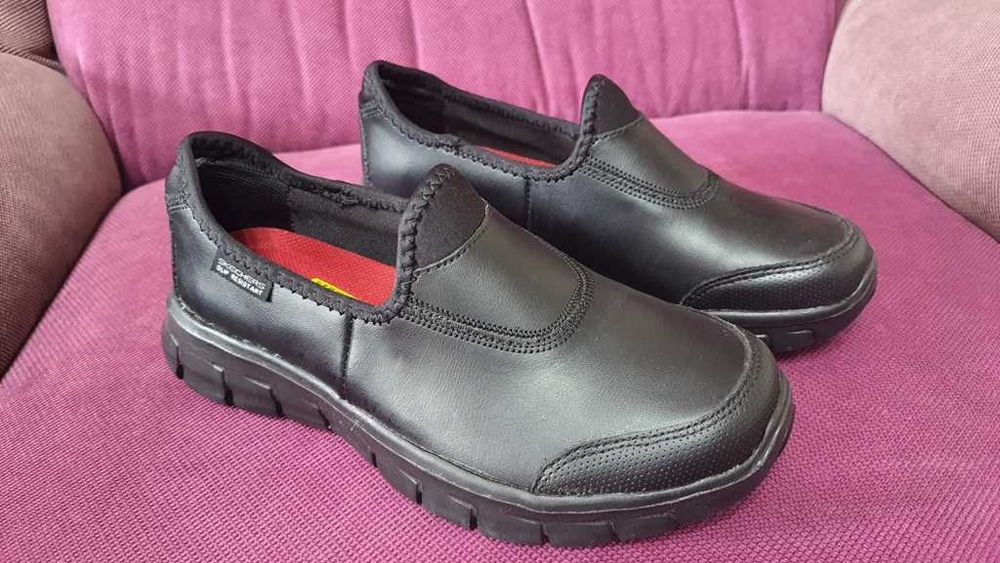 Pantofi piele SKECHERS Work Sure Track Slip Resistant marimea 35