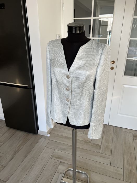Sacou elegant original Armani, gri sidefat, marimea M
