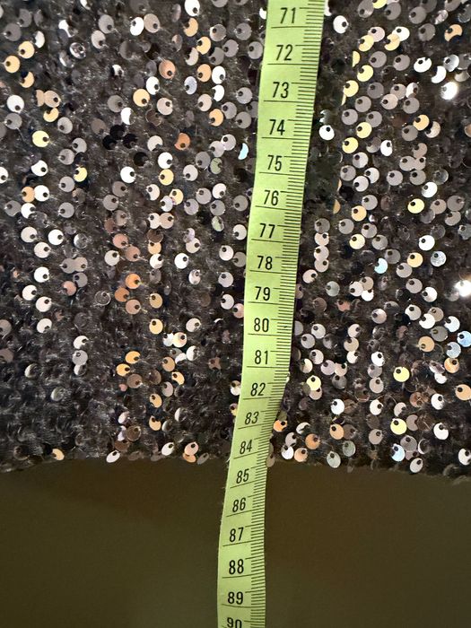 Rochie de seară scurtă din paiete, culoare albastru închis, mărimea S