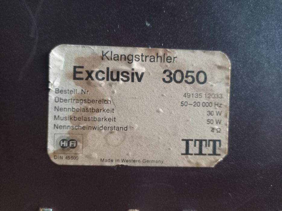 Тонколони ITT Klangstrahler Exclusiv 3050. 1977г.