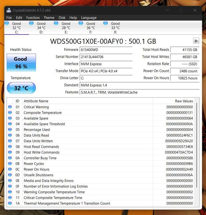 SSD WD SN850 500GB nvme1.4