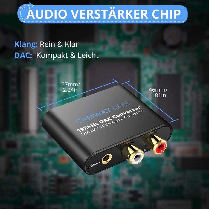 Convertor audio DAC 192kHz cu extractor audio HDMI ARC