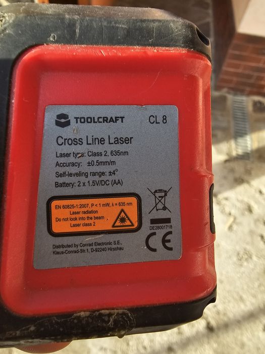Laser toolcraft cu lumina roșie
