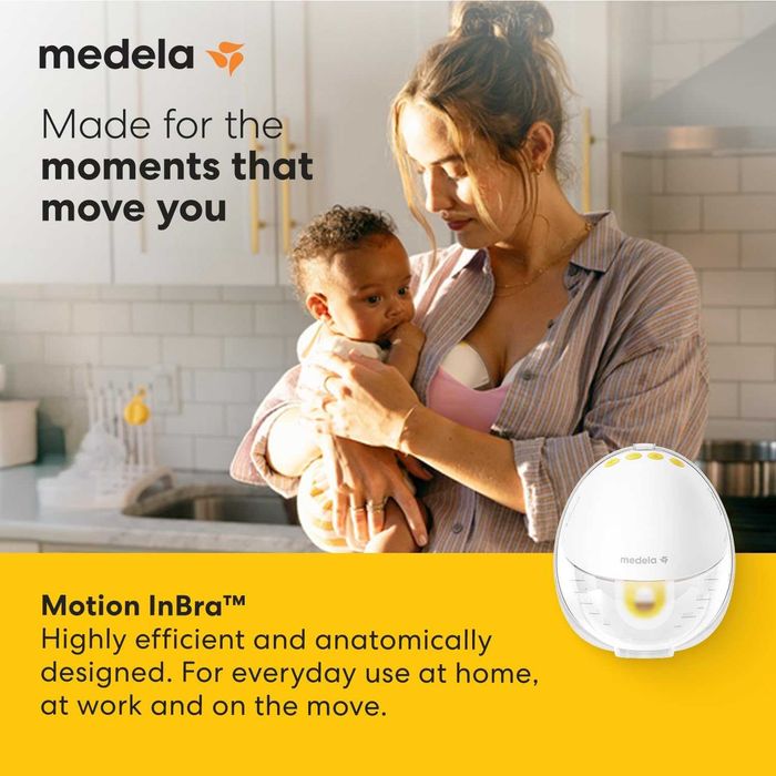 Електрическа помпа за кърма Medela Motion InBra – високоефективна,2 бр