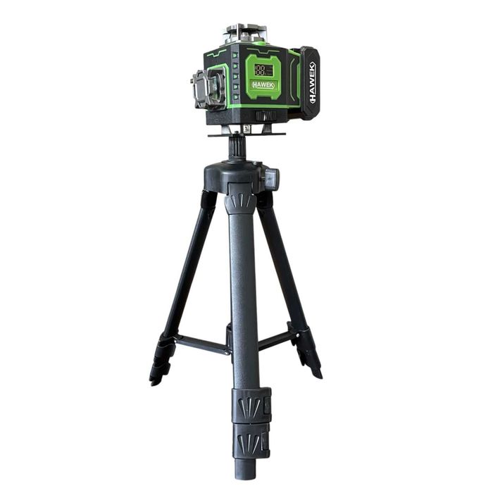 Професионален Лазерен Нивелир HAWEK 4D 16 Линии + Лазерна  Ролетка 50м
