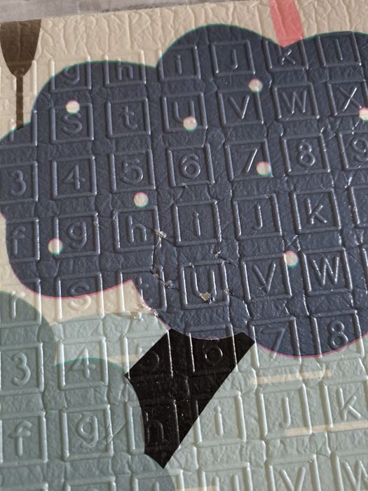 Детско килимче за пълзене и игра от термоизолираща пяна 180 х 200 х