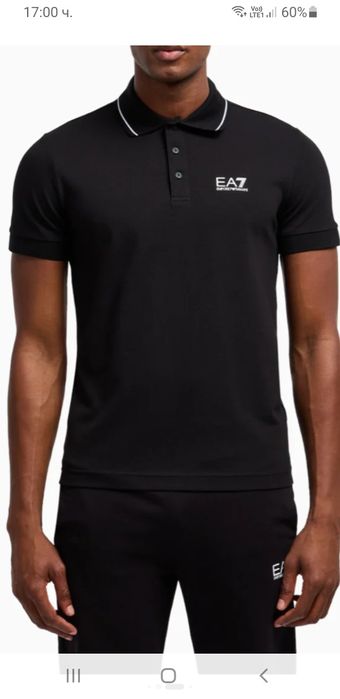 Emporio Armani EA7 Pique Pima Cotton L НОВО! ОРИГИНАЛ Мъжка Тениска