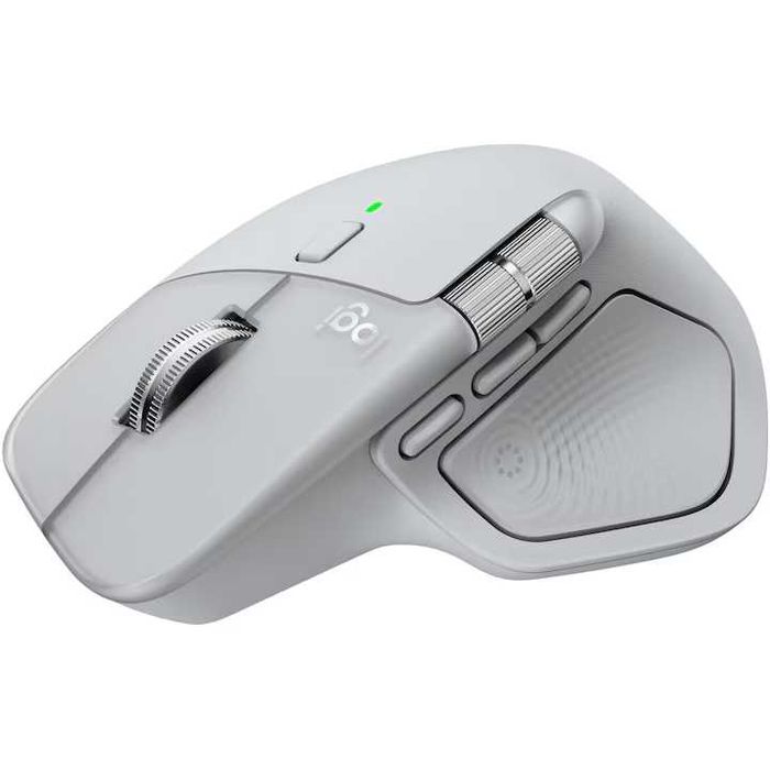 Mouse Wireless Logitech MX Master 4, Silent, USB, BT, Pale Grey