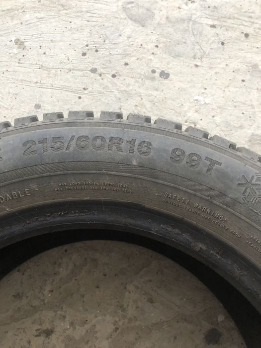 Зимние шины 215/60/16
