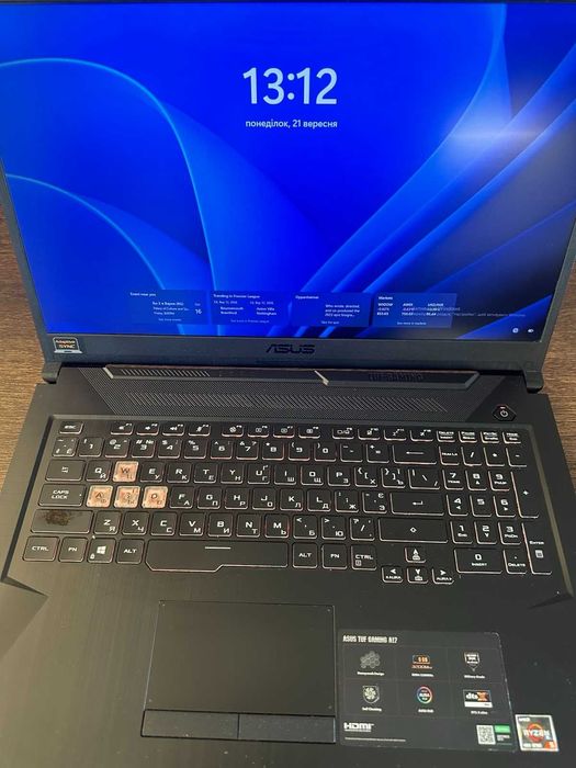 ASUS TUF Gaming A17 | Ryzen 5 4600H | GTX 1650 Ti 4GB | 16GB | 512GB SSD
