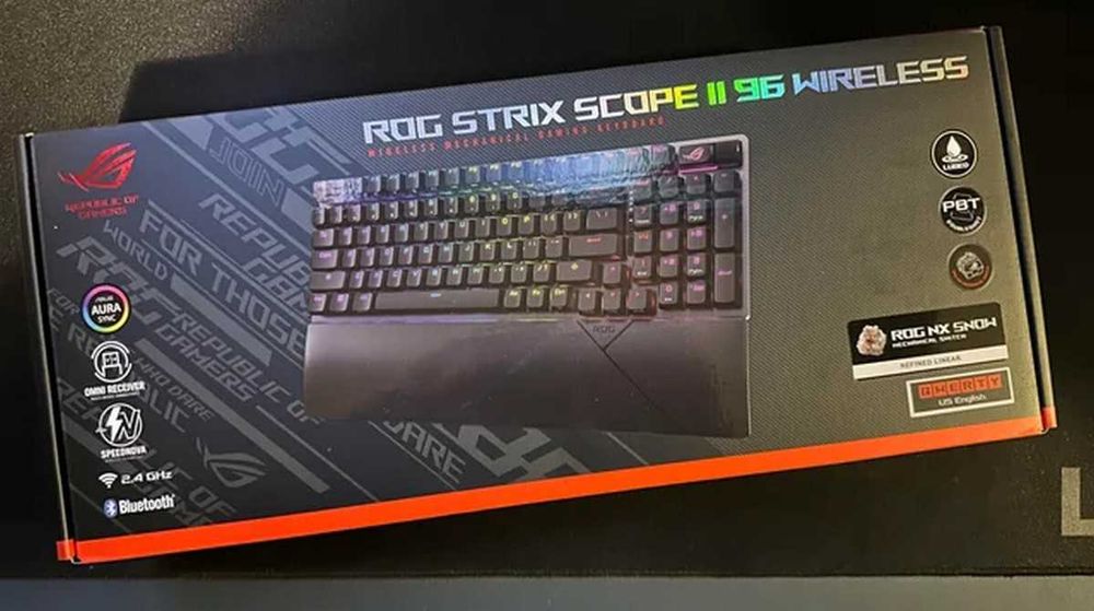 Tastatura Gaming Wireless Mecanica Asus ROG Strix Scope II 96 RGB noua Sigilata