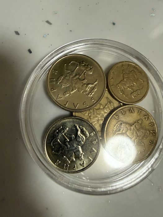 Лот от 1,2,5,10,20 стотинки от 1999 година