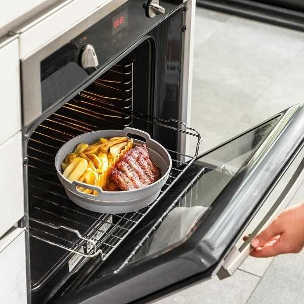 Cos din silicon pliabil pentru Airfryer sau Cuptor 21,5 x 7 cm