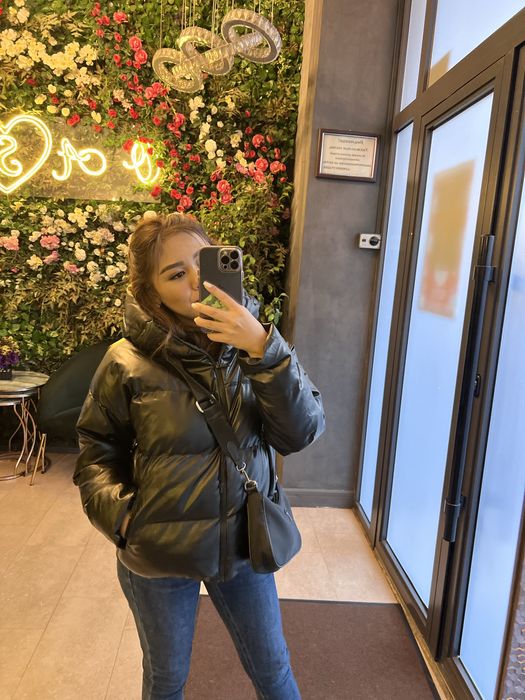 Зимняя кожаная куртка