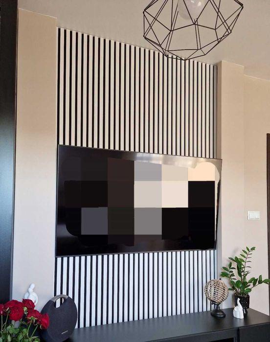 RIFLAJ Premium MDF ALB cu suport Gri sau Negru plus alte 12 culori