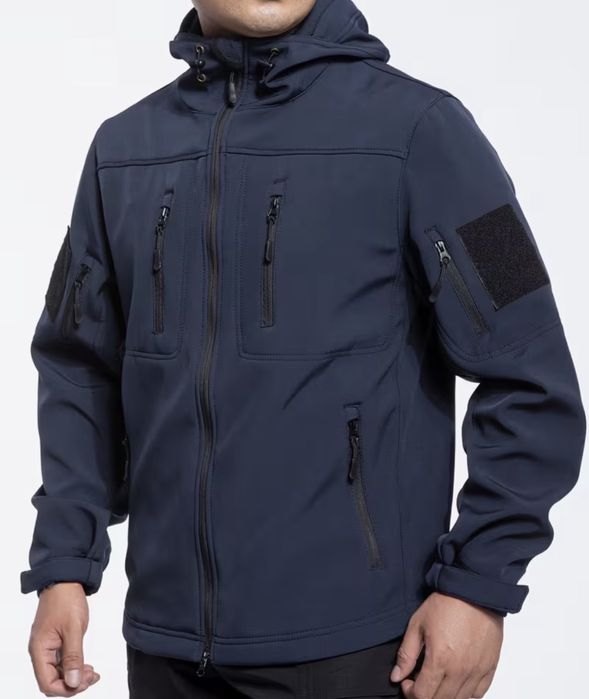 Синьо софтшел яке - мъжко