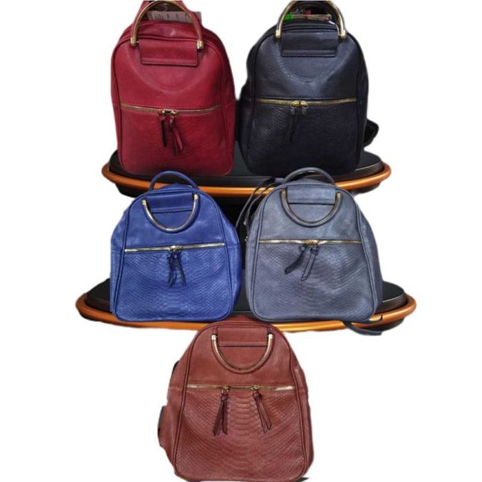 Дамска спортно-елегантна раница с кръгли дръжки 30х27см