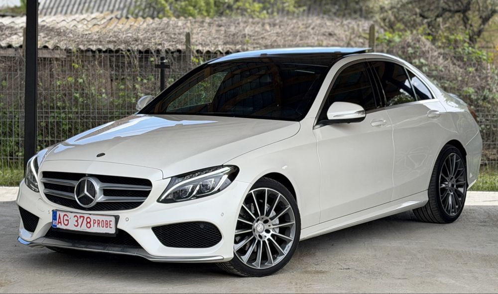 Mercedes-Benz C220d AMG pano led 5 butoane distronic camere 360 blind spot keyless head up disp Rate/leasing