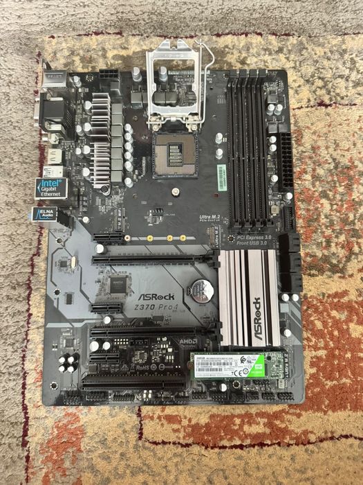 Kit placa de baza z370 pro4 + i5-8600