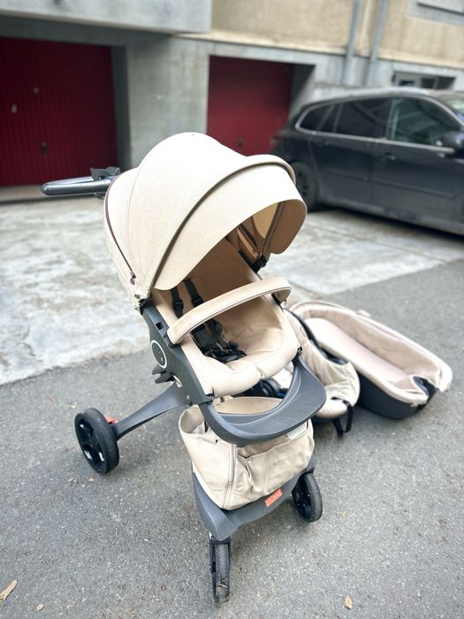 Cărucior Stokke Xplory 3 în 1 – Landou, Parte Sport și Scoică