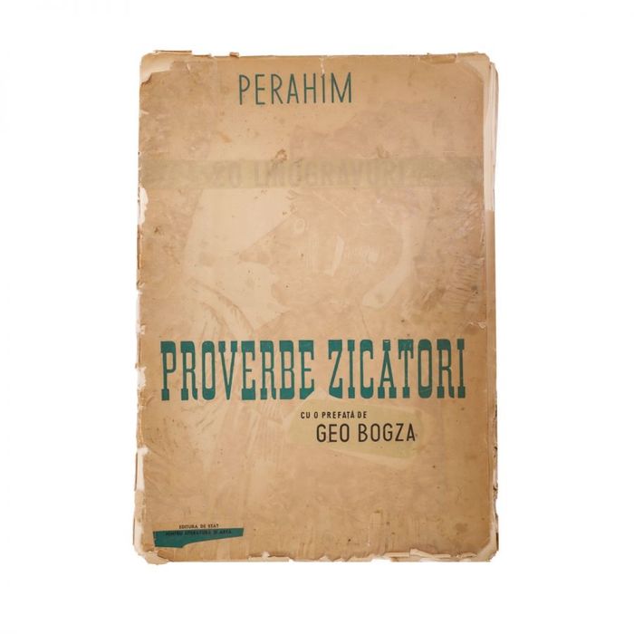 Perahim mapa 20buc lino gravuri proverbe zicatori litografie