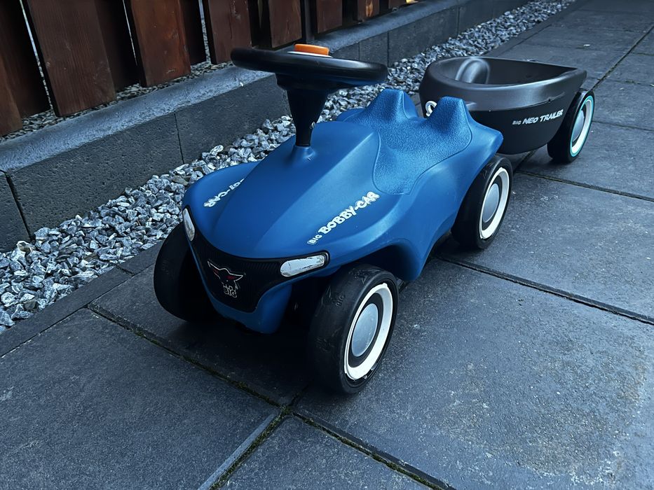 Masinuta Bobby Car cu remorca si sfoara pentru tras