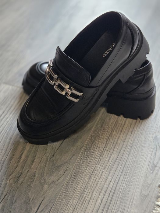 Обувки Even&Odd,кожени,черни 40н