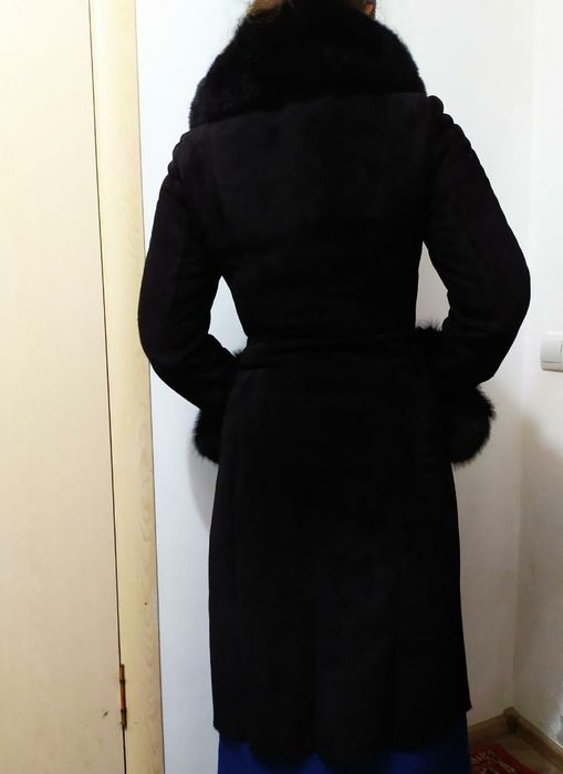 Дубленка натуралка с лисой