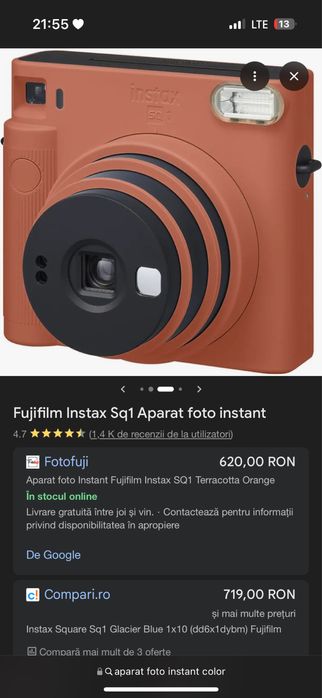 Fujifilm Instax Sq1 Aparat foto instant