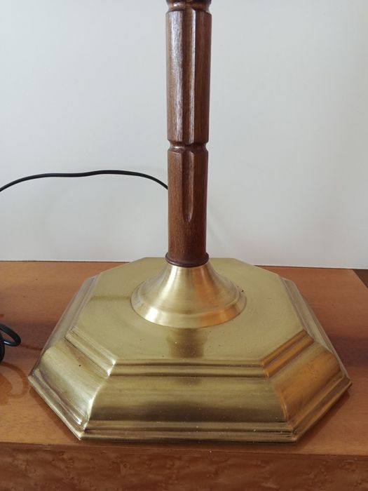 Торшер дерево с латунью