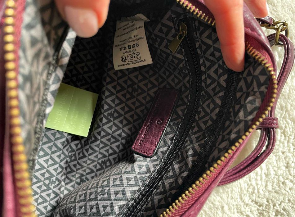 дамска чанта LuluCastagnette цвят малина бордо