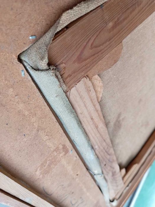 Tablou vechi - strada veche de tara - semnat S. Mutzner