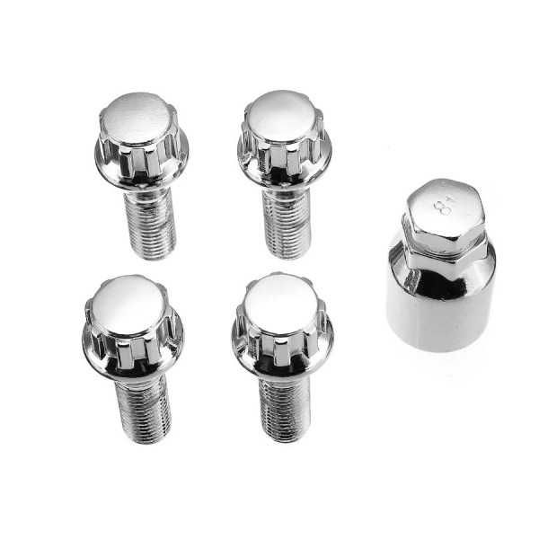 Секретни болтове M12 x х 1.50 х 27R комплект 4 бр. за джанти