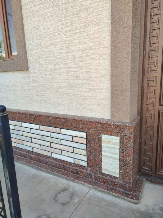 Фасад дождик короед и шотландка делаем