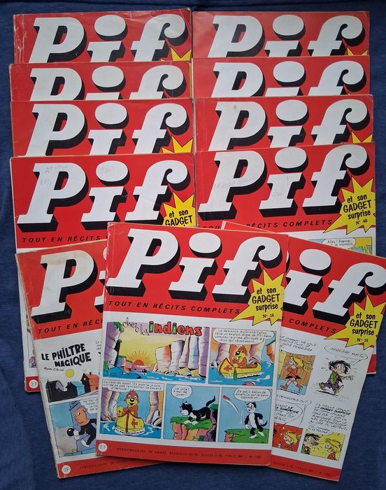 ЛОТ Стари Френски Списания PIF Gadjet / 1969 - 1970 год.